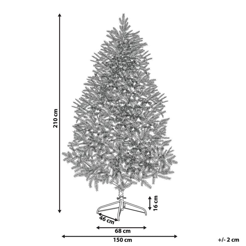 Kunstig Juletre Farnham - Blå 150x150x210 cm - Innredning - Julepynt & helgedekorasjon - Julepynt & juledekorasjon - Plastjuletre