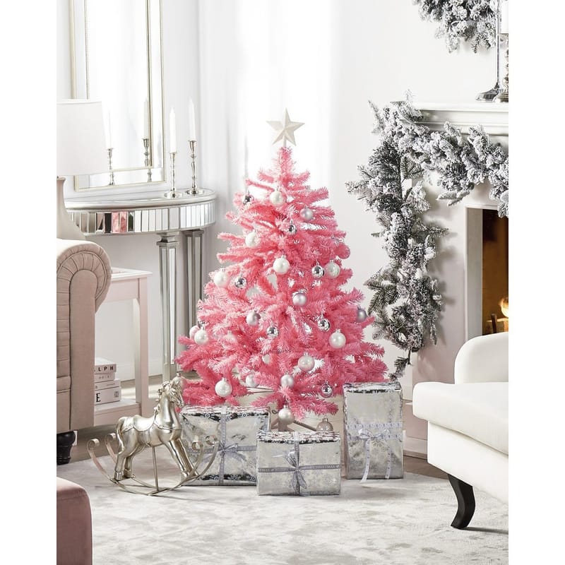 Kunstig Juletre Farnham - Rosa 100x100x120 cm - Innredning - Julepynt & helgedekorasjon - Julepynt & juledekorasjon - Plastjuletre