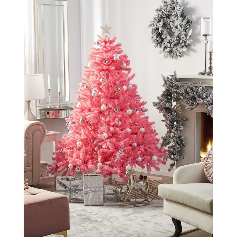 Kunstig Juletre Farnham - Rosa 150x150x210 cm - Innredning - Julepynt & helgedekorasjon - Julepynt & juledekorasjon - Plastjuletre