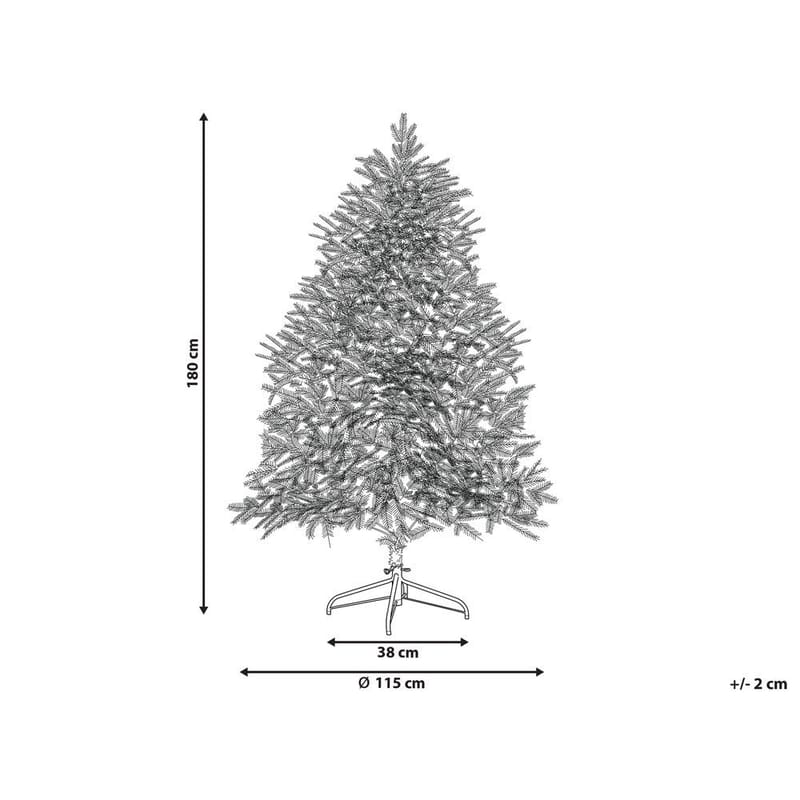 Kunstig Snødekket Juletre Brisco - 115x115x180 cm - Innredning - Julepynt & helgedekorasjon - Julepynt & juledekorasjon - Plastjuletre