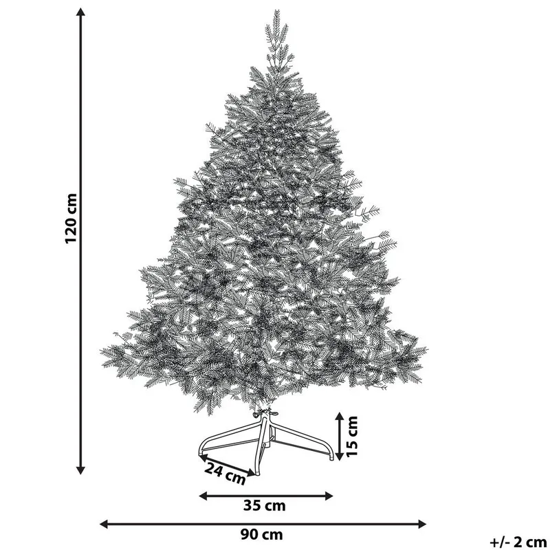 Kunstig Snødekket Juletre Tomichi - 90x90x120 cm - Innredning - Julepynt & helgedekorasjon - Julepynt & juledekorasjon - Plastjuletre