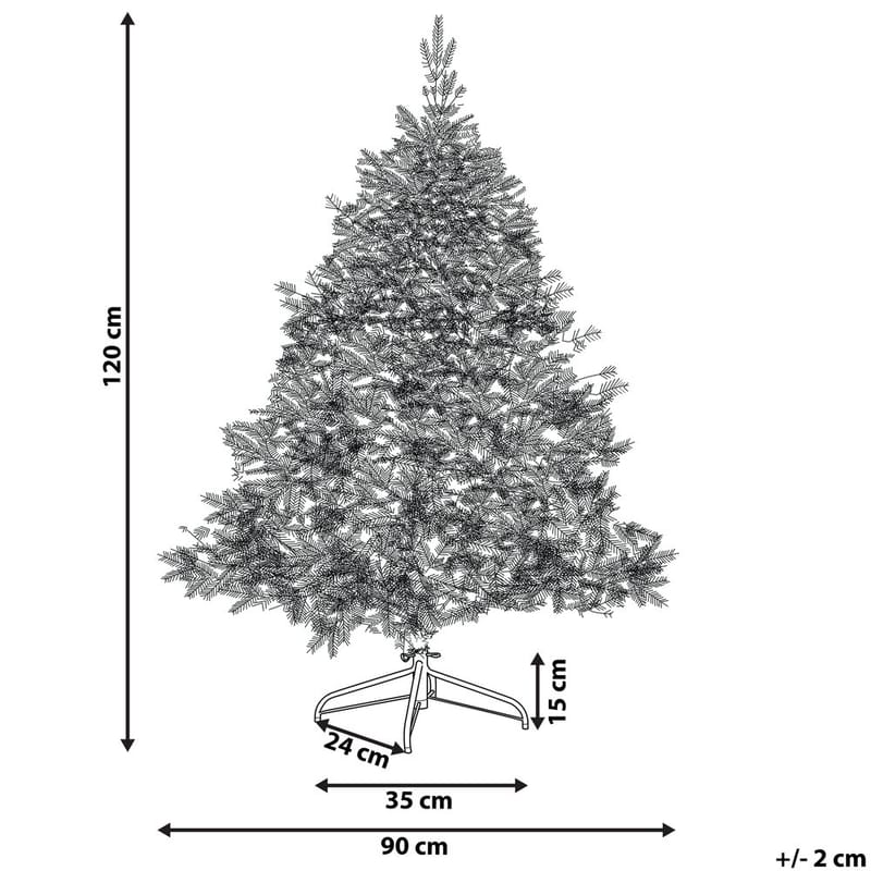 Kunstig Snødekket Juletre Tomichi - 90x90x120 cm - Innredning - Julepynt & helgedekorasjon - Julepynt & juledekorasjon - Plastjuletre