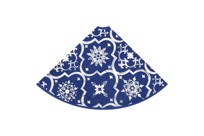 Luksus juletreskjørt med sokk blå 122 cm stoff - Blå - Juletrematte - Julepynt & juledekorasjon