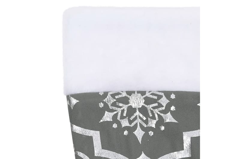 Luksus juletreskjørt med sokk grå 122 cm stoff - Grå - Juletrematte - Julepynt & juledekorasjon