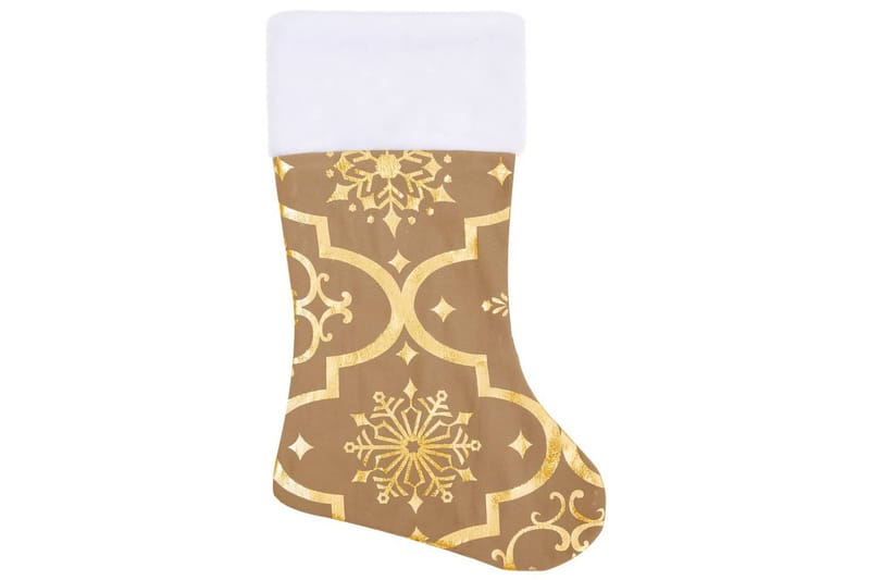 Luksus juletreskjørt med sokk gul 122 cm stoff - Gul - Juletrematte - Julepynt & juledekorasjon