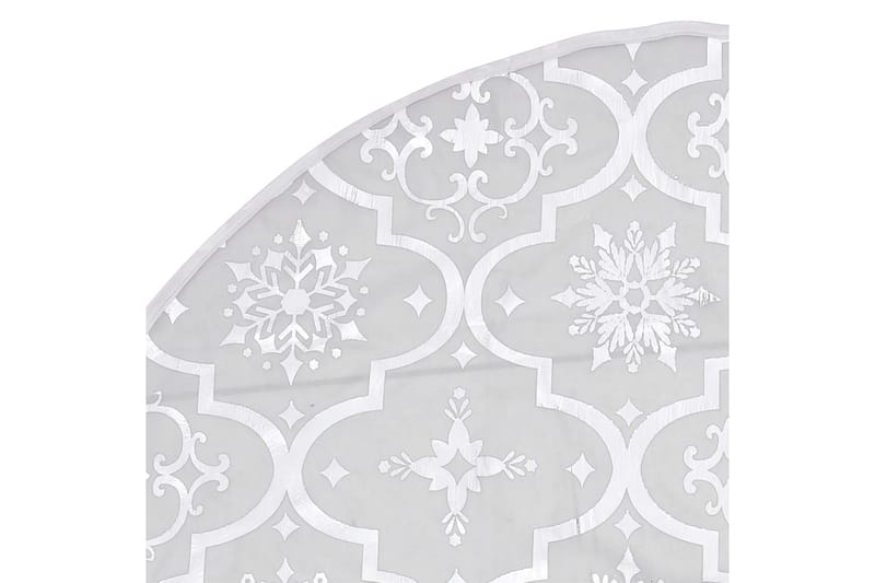 Luksus juletreskjørt med sokk hvit 122 cm stoff - Hvit - Juletrematte - Julepynt & juledekorasjon