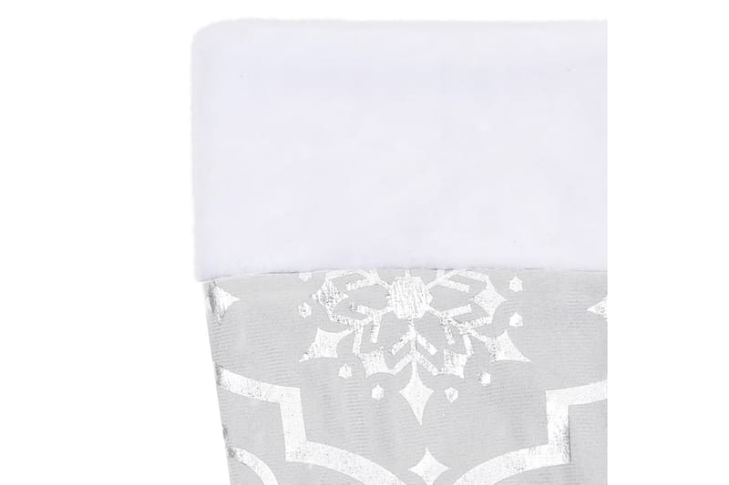 Luksus juletreskjørt med sokk hvit 122 cm stoff - Hvit - Juletrematte - Julepynt & juledekorasjon