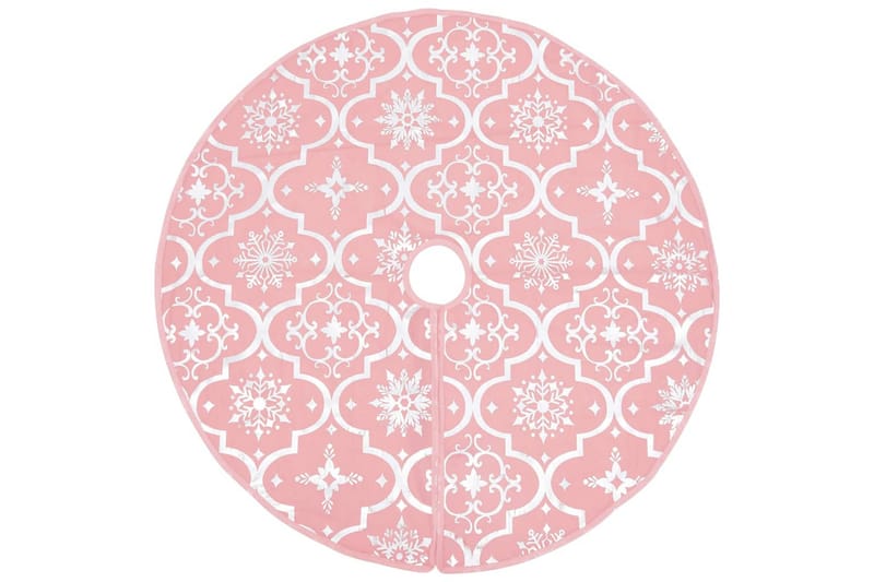 Luksus juletreskjørt med sokk rosa 122 cm stoff - Rosa - Innredning - Julepynt & helgedekorasjon - Julepynt & juledekorasjon - Juletekstil - Juletrematte