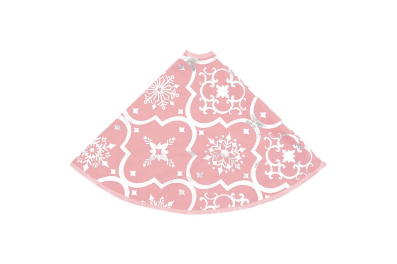 Luksus juletreskjørt med sokk rosa 122 cm stoff - Rosa - Juletrematte - Julepynt & juledekorasjon