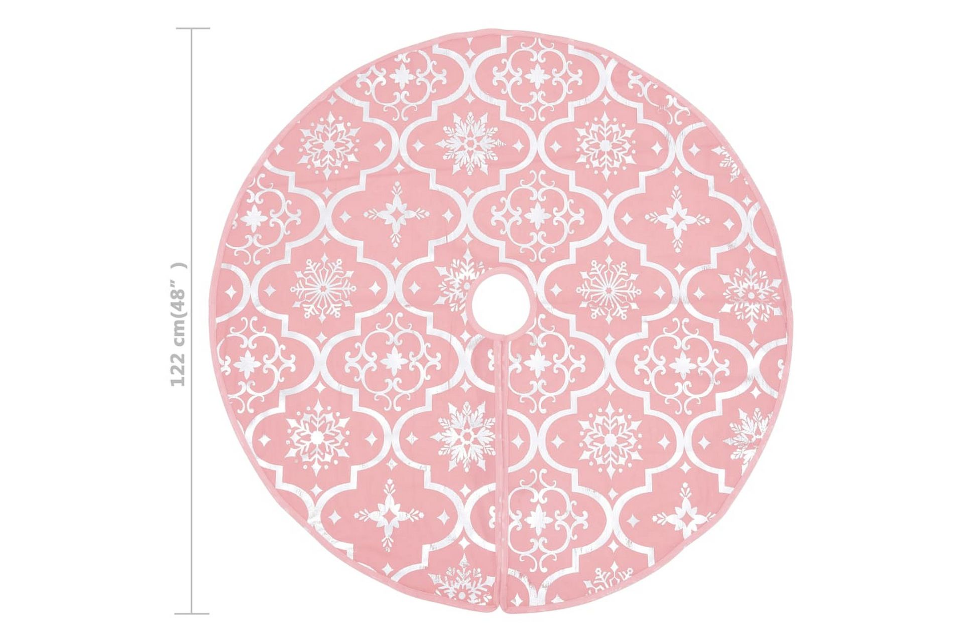 Luksus juletreskjørt med sokk rosa 122 cm stoff - Rosa - Innredning - Julepynt & helgedekorasjon - Julepynt & juledekorasjon - Juletekstil - Juletrematte