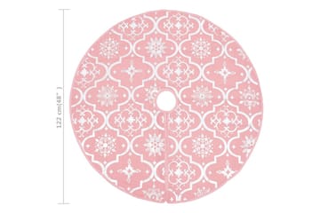 Luksus juletreskjørt med sokk rosa 122 cm stoff - Rosa - Innredning - Julepynt & helgedekorasjon - Julepynt & juledekorasjon - Juletekstil - Juletrematte