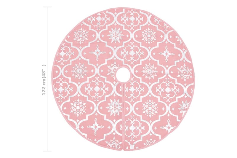 Luksus juletreskjørt med sokk rosa 122 cm stoff - Rosa - Innredning - Julepynt & helgedekorasjon - Julepynt & juledekorasjon - Juletekstil - Juletrematte