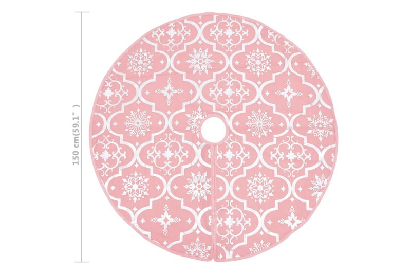 Luksus juletreskjørt med sokk rosa 150 cm stoff - Rosa - Innredning - Julepynt & helgedekorasjon - Julepynt & juledekorasjon - Juletekstil - Juletrematte