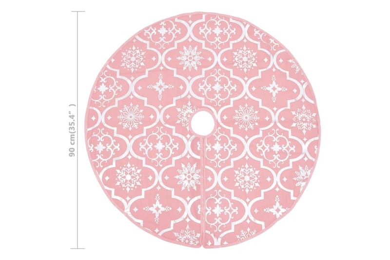 Luksus juletreskjørt med sokk rosa 90 cm stoff - Rosa - Innredning - Julepynt & helgedekorasjon - Julepynt & juledekorasjon - Juletekstil - Juletrematte