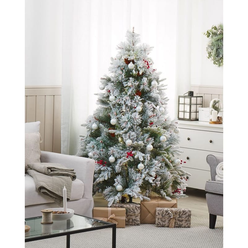 Masala Snøfull Plastgran 180 cm - Hvit/Grønn - Innredning - Julepynt & helgedekorasjon - Julepynt & juledekorasjon - Plastjuletre