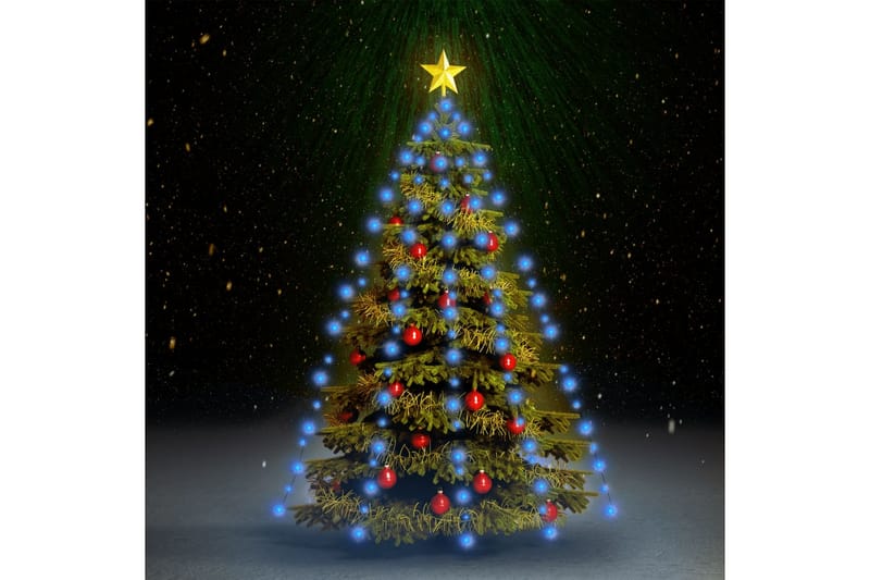 Nettlys for juletre med 150 LED blå 150 cm - Blå - Julepynt & juledekorasjon - Juletrepynt & julekuler