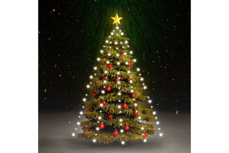 Nettlys for juletre med 180 LED kaldhvit 180 cm - Hvit - Juletrepynt & julekuler - Julepynt & juledekorasjon