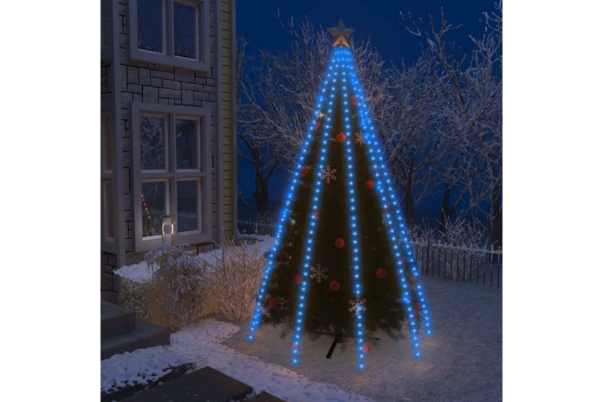 Nettlys for juletre med 400 LED blå 400 cm - Blå - Innredning - Julepynt & helgedekorasjon - Julepynt & juledekorasjon