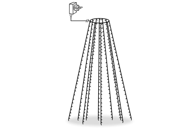 Nettlys for jultre med 250 LED blå 250 cm - Blå - Julepynt & juledekorasjon - Juletrepynt & julekuler