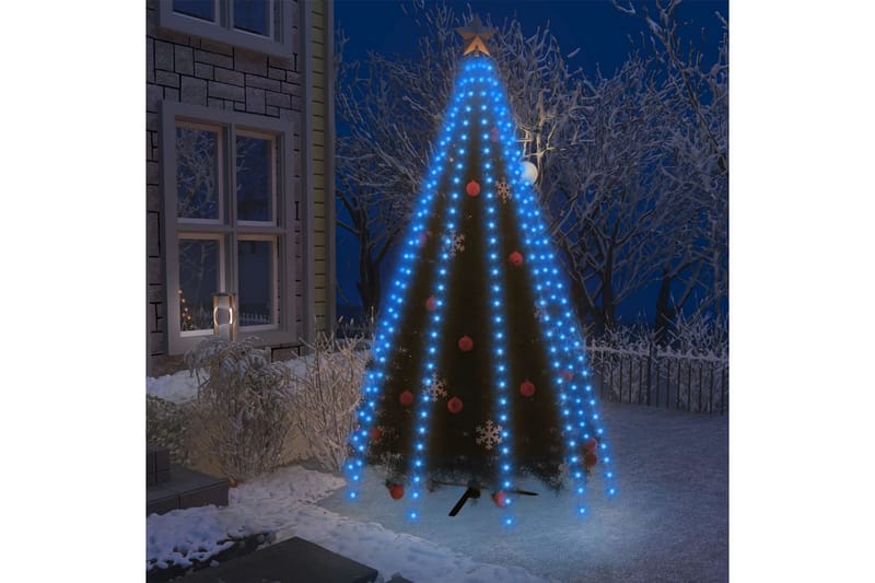 Nettlys for jultre med 250 LED blå 250 cm - Blå - Julepynt & juledekorasjon - Juletrepynt & julekuler