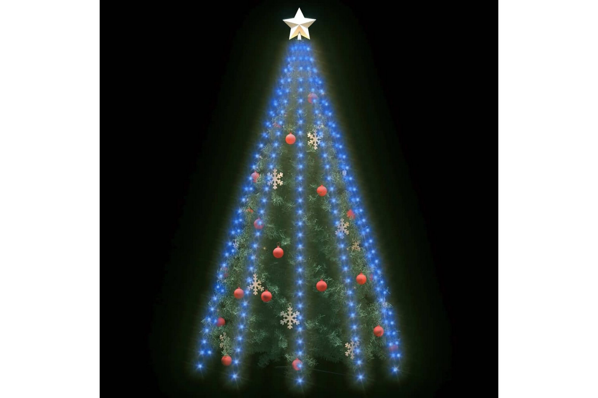 Nettlys for jultre med 250 LED blå 250 cm - Blå - Innredning - Julepynt & helgedekorasjon - Julepynt & juledekorasjon