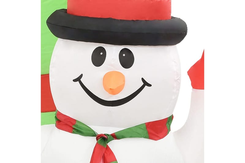 Oppblåsbar julenisse og snømann dekorasjonbue LED 280 cm - Julepynt & juledekorasjon