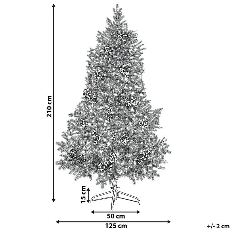 Palomar Plastgran 210 cm med Belysning - Grønn/Svart - Innredning - Julepynt & helgedekorasjon - Julepynt & juledekorasjon - Plastjuletre