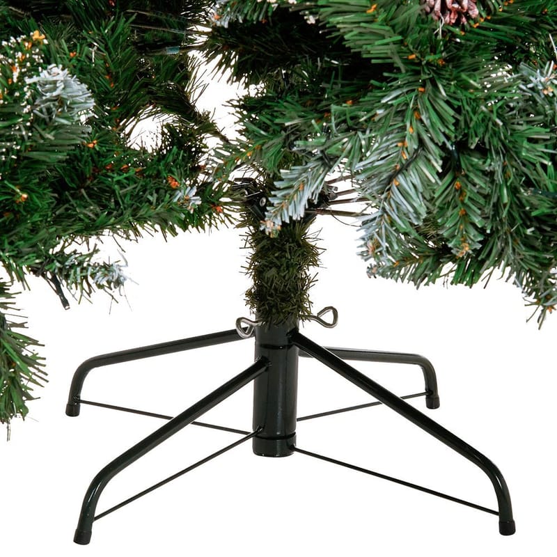 Palomar Plastgran 210 cm med Belysning - Grønn/Svart - Innredning - Julepynt & helgedekorasjon - Julepynt & juledekorasjon - Plastjuletre