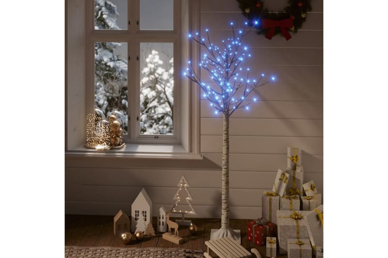 Juletre 140 LED-dioder blå silje innendørs og utendørst 1,5m - Plastjuletre