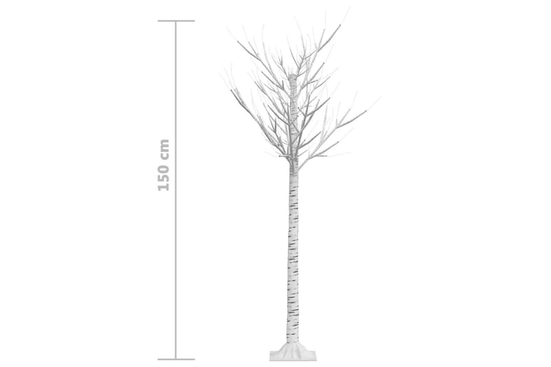 Juletre 140 LED-dioder blå silje innendørs og utendørst 1,5m - Plastjuletre