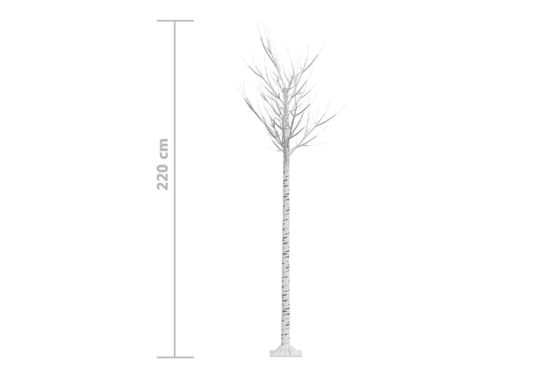 Juletre 200 LED 2,2m varmhvit silje innendørs og utendørs - Plastjuletre