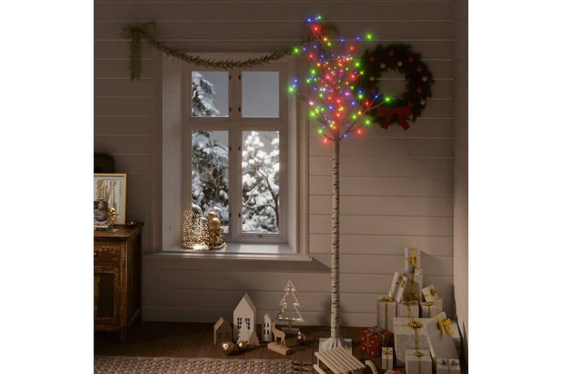 Juletre 200 LED-dioder silje innendørs og utendørst 2,2m - Plastjuletre