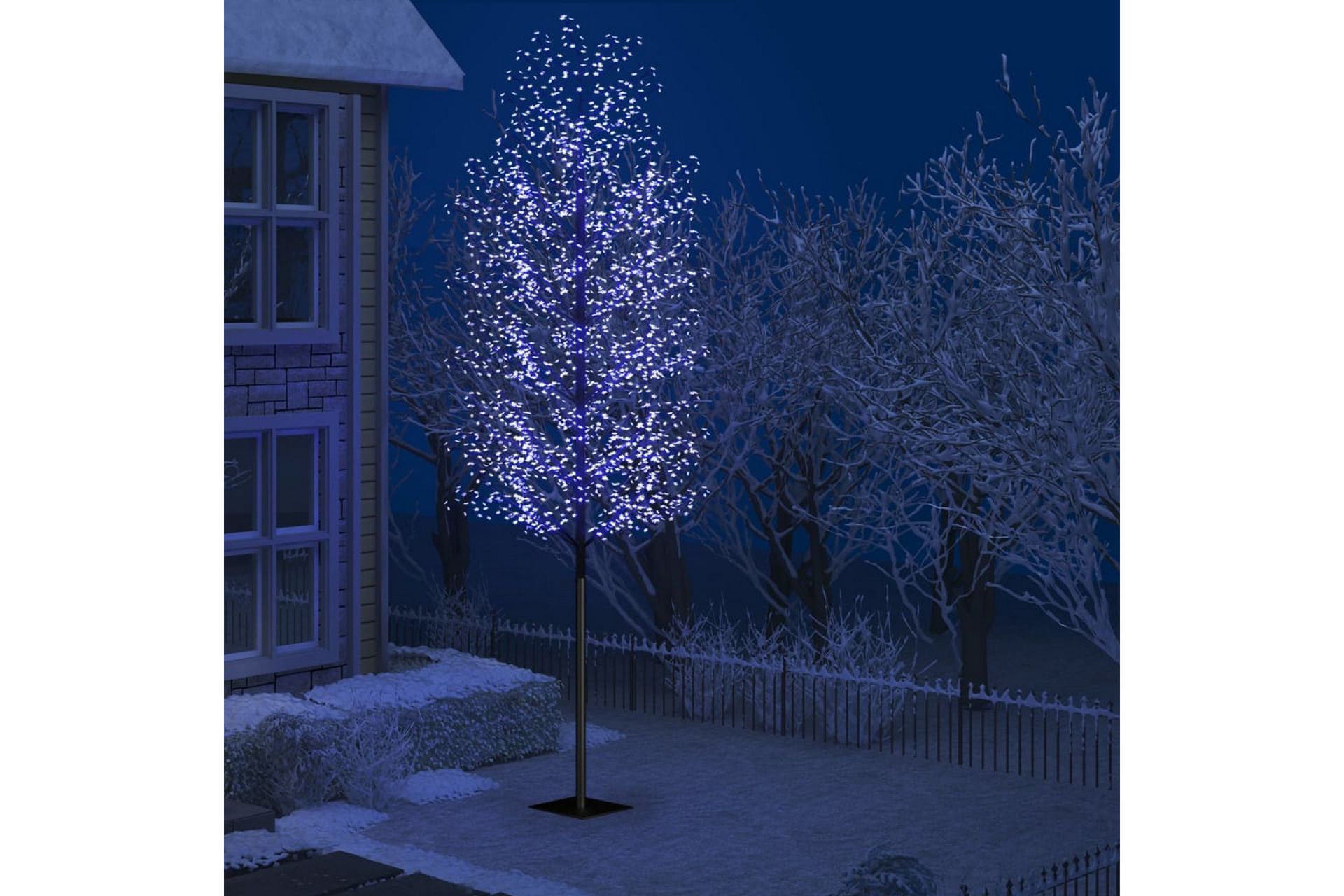 Juletre 2000 lysdioder blått lys kirsebærblomst 500 cm - Innredning - Julepynt & helgedekorasjon - Julepynt & juledekorasjon - Plastjuletre