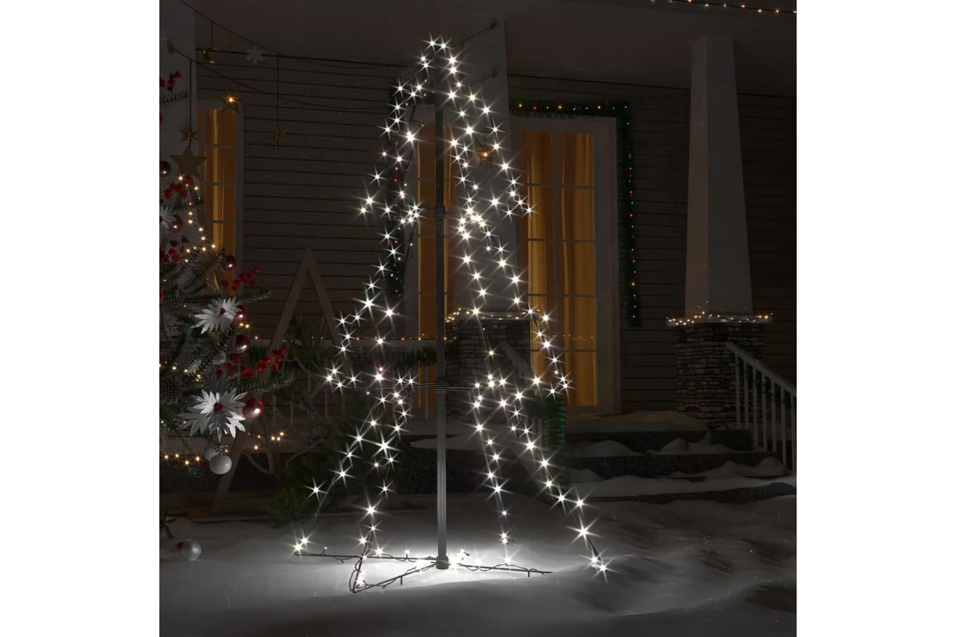 Juletre kjegle 160 LED innendørs og utendørs 78x120 cm - Innredning - Julepynt & helgedekorasjon - Julepynt & juledekorasjon - Plastjuletre