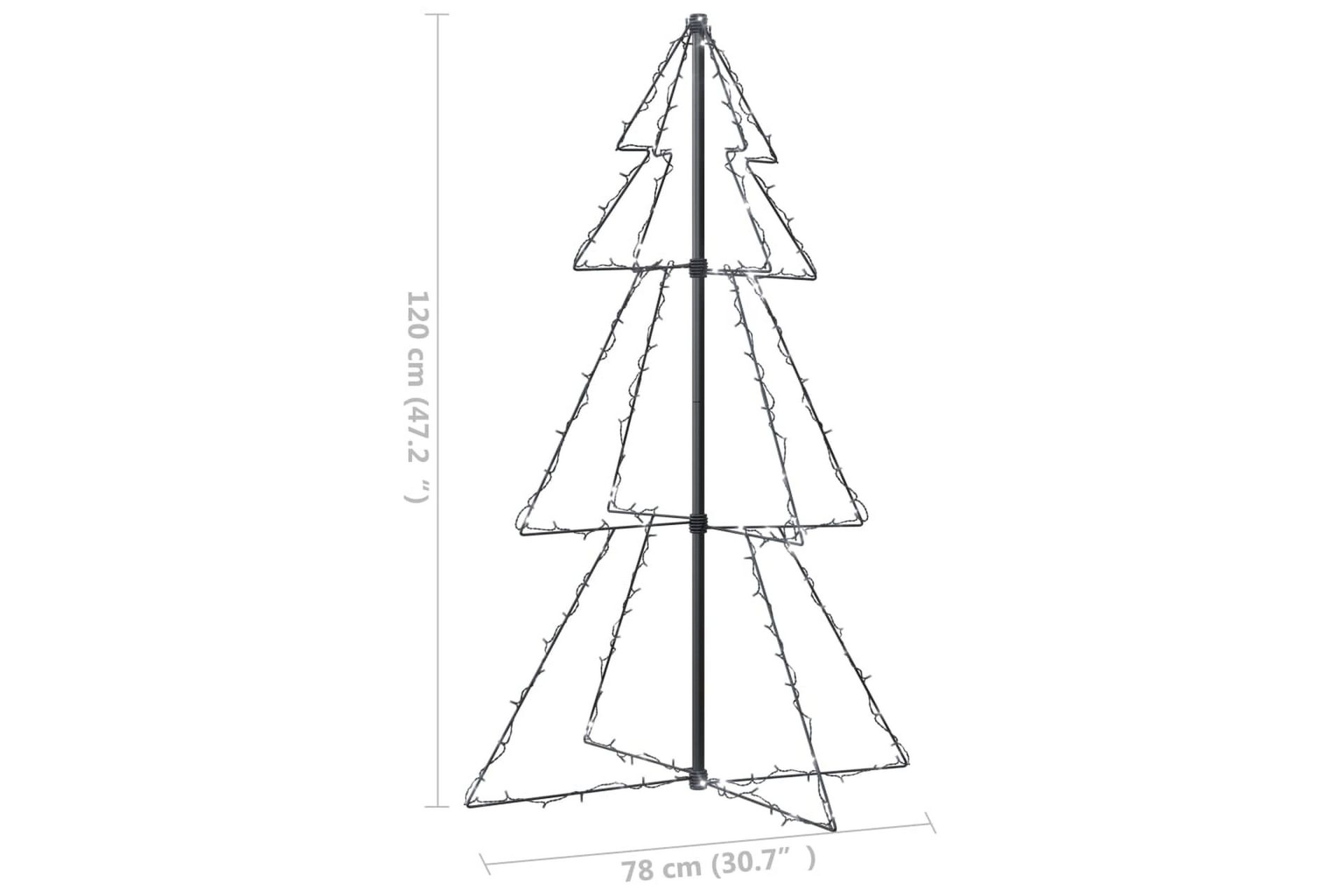 Juletre kjegle 160 LED innendørs og utendørs 78x120 cm - Innredning - Julepynt & helgedekorasjon - Julepynt & juledekorasjon - Plastjuletre