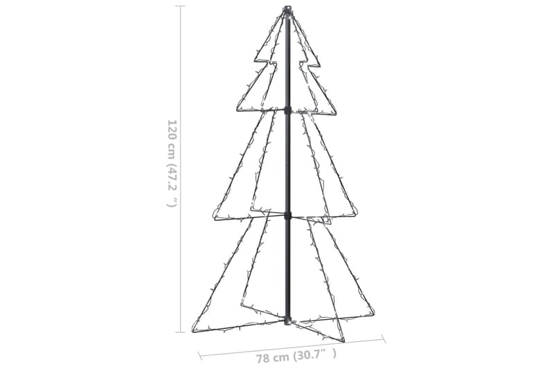 Juletre kjegle 160 LED innendørs og utendørs 78x120 cm - Innredning - Julepynt & helgedekorasjon - Julepynt & juledekorasjon - Plastjuletre