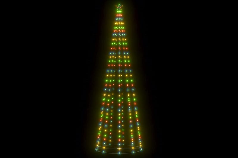 Juletre kjegle 330 fargerike lysdioder 100x300 cm - Plastjuletre