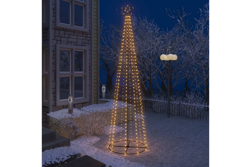 Juletre kjegle 400 varmhvite lysdioder 100x360 cm - Plastjuletre