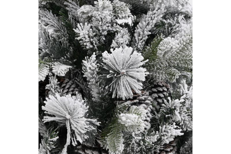 Juletre med flokket snø og kongler 195 cm PVC og PE - Innredning - Julepynt & helgedekorasjon - Julepynt & juledekorasjon - Plastjuletre