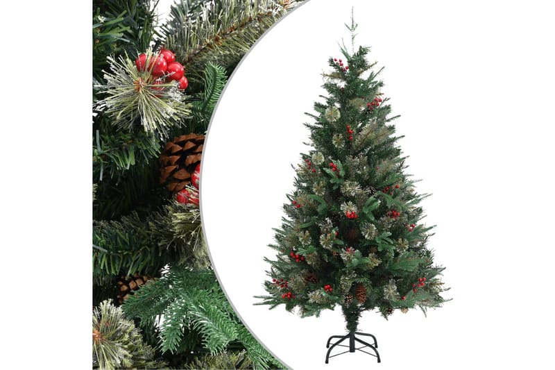 Juletre med kongler grønn 150 cm PVC og PE - Plastjuletre