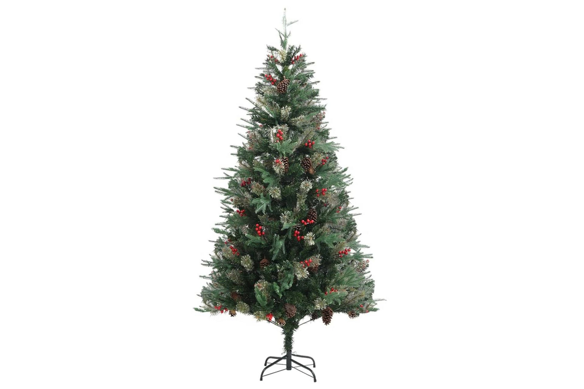 Juletre med kongler grønn 225 cm PVC og PE - Innredning - Julepynt & helgedekorasjon - Julepynt & juledekorasjon - Plastjuletre