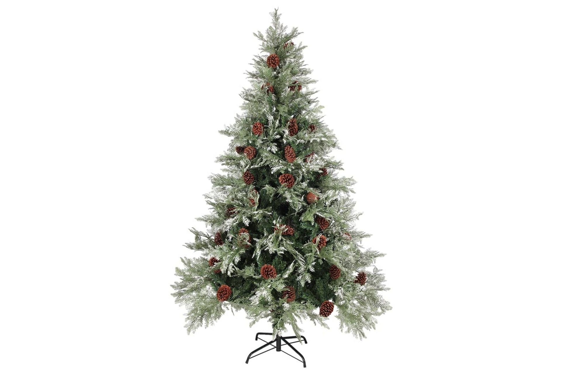 Juletre med kongler grønn og hvit 120 cm PVC og PE - Innredning - Julepynt & helgedekorasjon - Julepynt & juledekorasjon - Plastjuletre