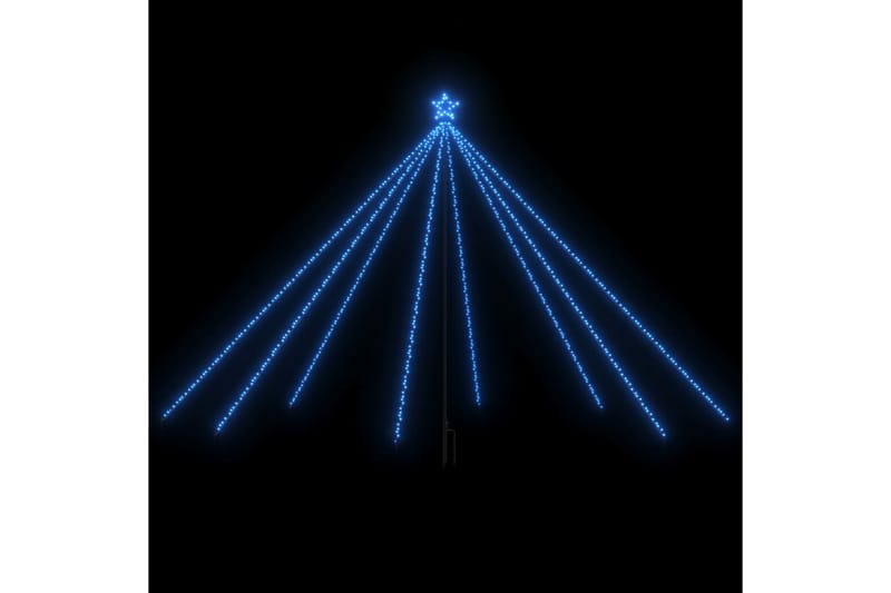 juletrelys innendørs utendørs 576 LED blå 3,6 m - Blå - Plastjuletre