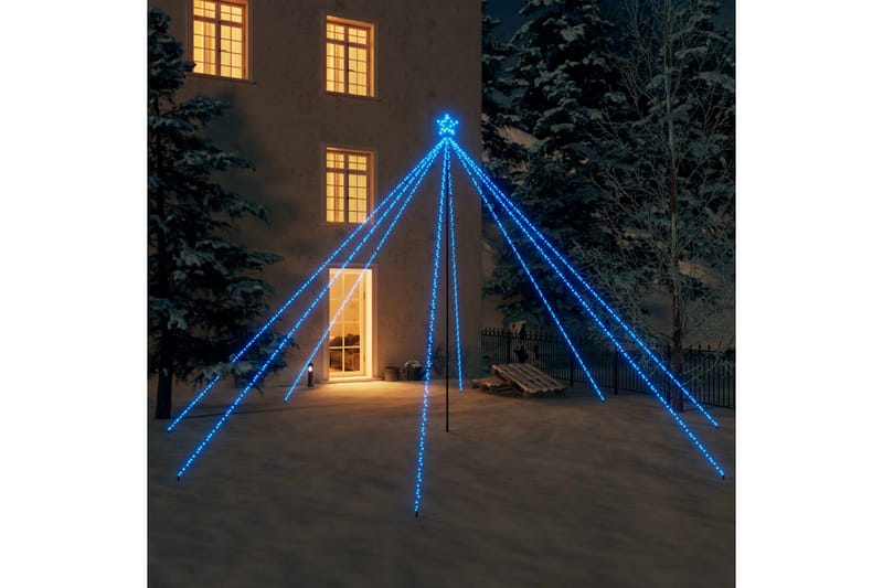 Juletrelys innendørs utendørs 800 LED blå 5 m - Blå - Plastjuletre