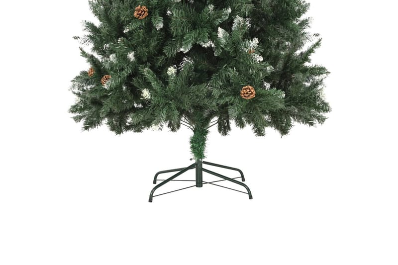 Kunstig juletre med furukongler og hvitt glitter 210 cm - grønn - Innredning - Julepynt & helgedekorasjon - Julepynt & juledekorasjon - Plastjuletre
