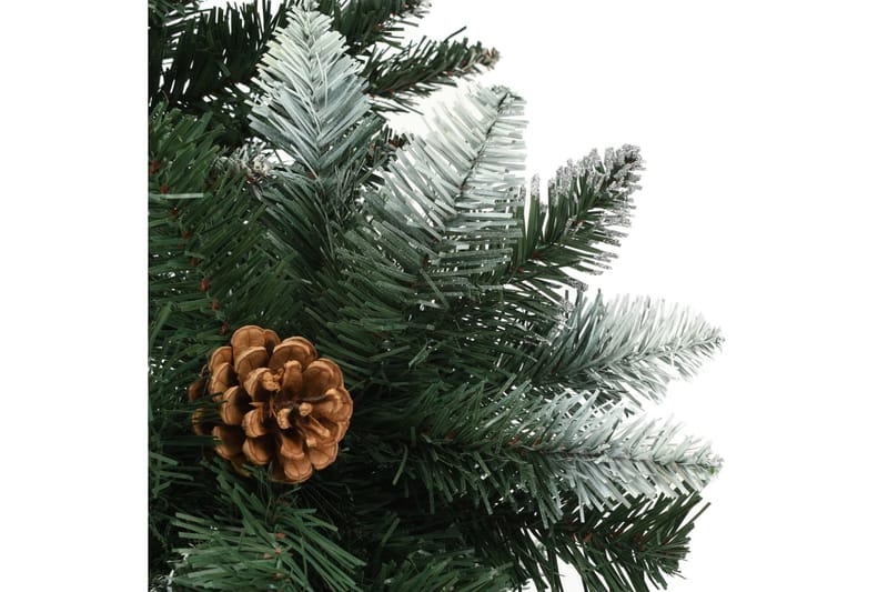 Kunstig juletre med furukongler og hvitt glitter 210 cm - grønn - Innredning - Julepynt & helgedekorasjon - Julepynt & juledekorasjon - Plastjuletre