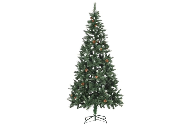 Kunstig juletre med LED og kulesett og kongler 210 cm - Innredning - Julepynt & helgedekorasjon - Julepynt & juledekorasjon - Plastjuletre