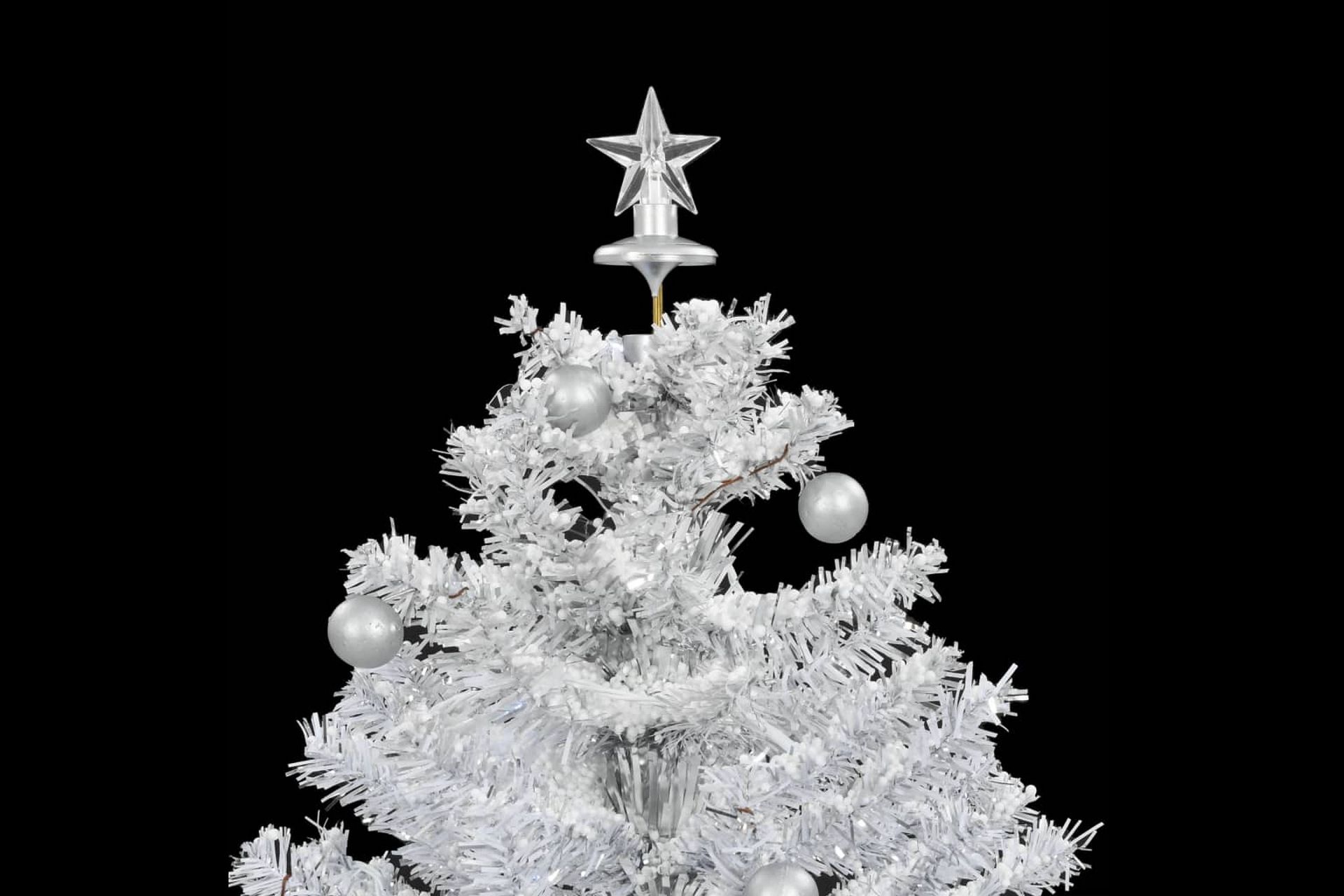 Kunstig juletre med snø og paraplyfot hvit 75 cm - Hvit - Innredning - Julepynt & helgedekorasjon - Julepynt & juledekorasjon - Plastjuletre