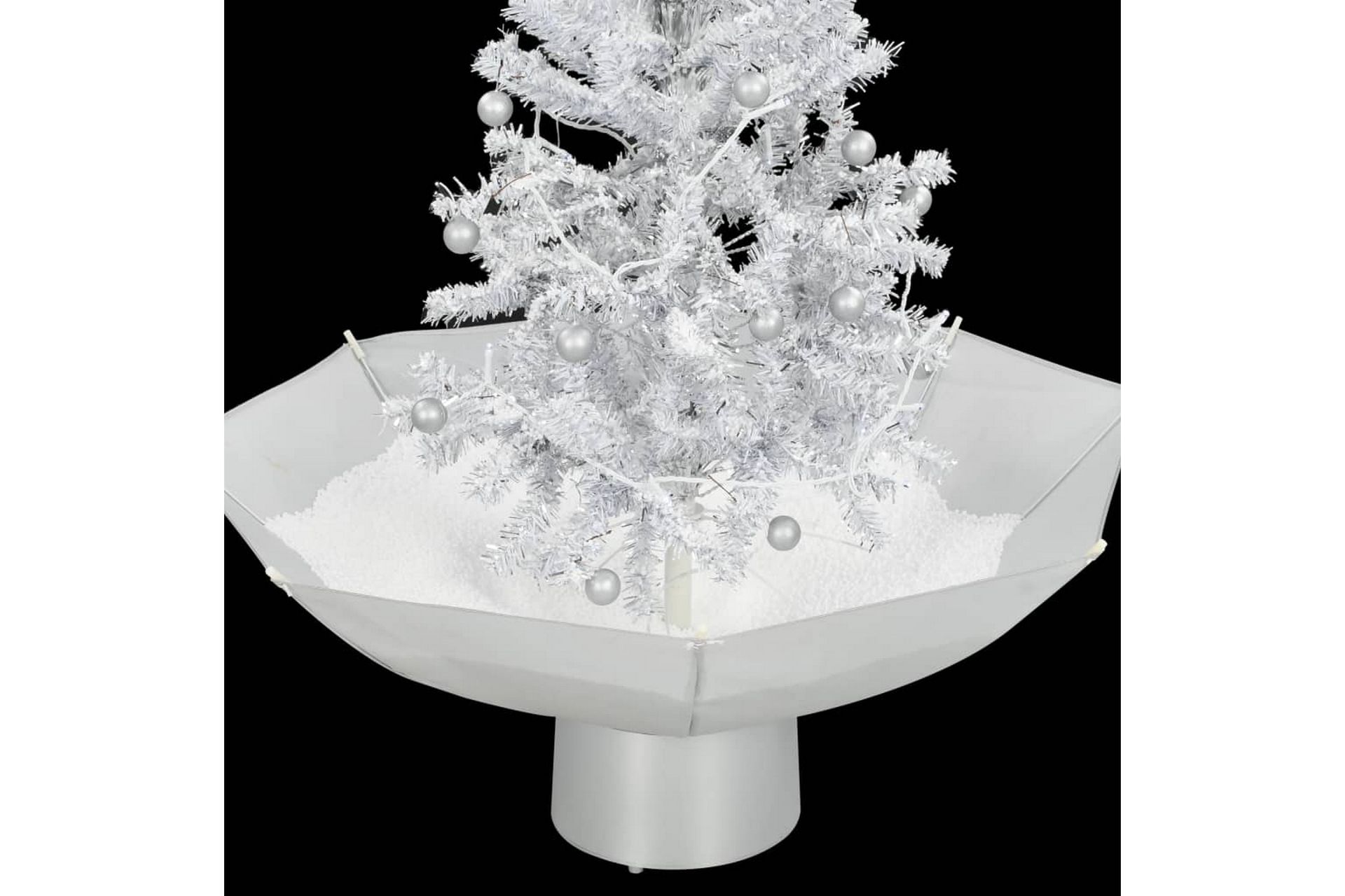 Kunstig juletre med snø og paraplyfot hvit 75 cm - Hvit - Innredning - Julepynt & helgedekorasjon - Julepynt & juledekorasjon - Plastjuletre