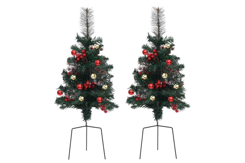 Kunstige juletrÃ¦r for gangvei 2 stk 76 cm PVC - Plastjuletre